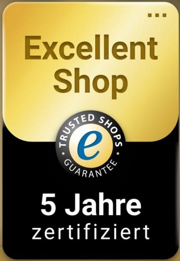 Trusted Shops Excellent Shop – 5 Jahre ausgezeichnet